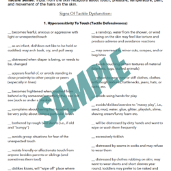 Sensory Processing Checklist- Free!